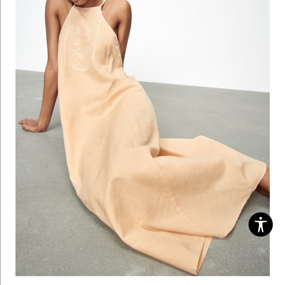 Zara ✨Linen MIDI Dress ✨BNWT ✨